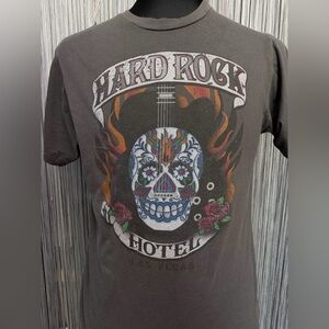 Hard Rock Cafe Charcoal Skull Graphic Tee